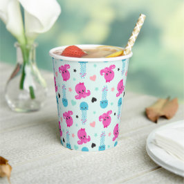 Meerestiere, Meeresleben, Oktopus, Quallen, Herzen Pappbecher