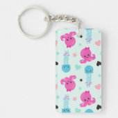 Meerestiere, Meeresleben, Oktopus, Quallen, Herzen Schlüsselanhänger (Vorderseite)