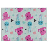 Meerestiere, Meeresleben, Oktopus, Quallen, Herzen Schneidebrett (Vorderseite)