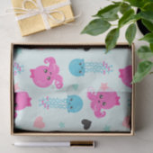 Meerestiere, Meeresleben, Oktopus, Quallen, Herzen Seidenpapier (Geschenk)