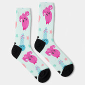 Meerestiere, Meeresleben, Oktopus, Quallen, Herzen Socken (Rechts)