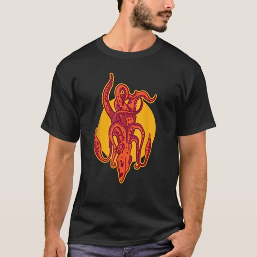 Meerestiere mit Tentakeln Krake Squi T-Shirt (Vorderseite)