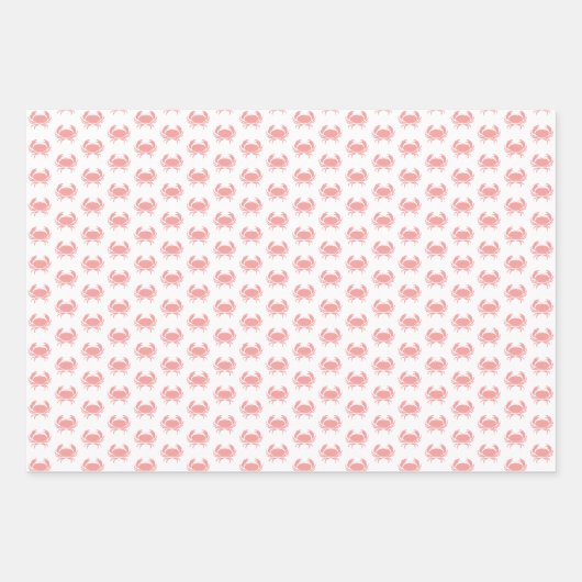 Meerestiere Muster Hummerkrabbe Seepferd niedlich Geschenkpapier Set (Vorderseite 3)