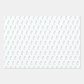 Meerestiere Muster Hummerkrabbe Seepferd niedlich Geschenkpapier Set (Vorderseite)