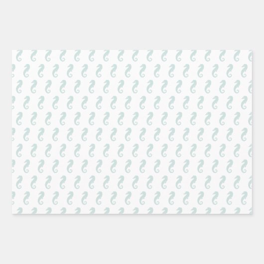 Meerestiere Muster Hummerkrabbe Seepferd niedlich Geschenkpapier Set (Vorderseite)