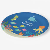 Meerestiere Pappteller (Schrägansicht)