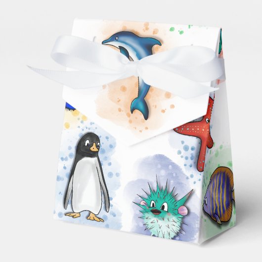 Meerestiere Party Geschenkschachtel (Vorderseite)