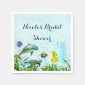 Meerestiere Strandfarbe Elegantes Party Serviette (Vorderseite)