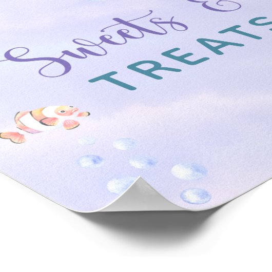 Meerestiere Süßigkeiten und Leckereien Poster (Ecke)