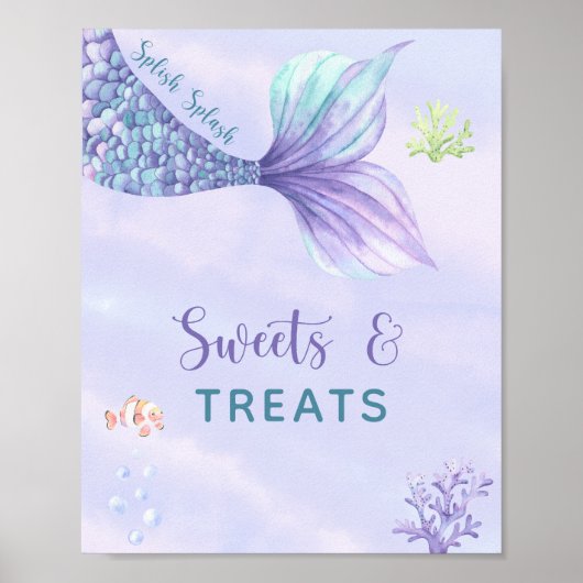 Meerestiere Süßigkeiten und Leckereien Poster (Vorne)