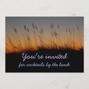 Meerestiere und Dünen bei Sonnenuntergang Einladung