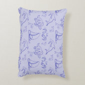 Meerestiere und Segelboote mit einer einzigen zeic Dekokissen (Rückseite(Vertikal))