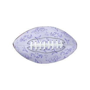 Meerestiere und Segelboote mit einer einzigen zeic Football