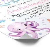 Meerestiere unter dem Meer Geburtstagskapsel Poster (Ecke)