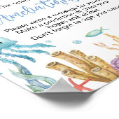 Meerestiere unter dem Meer Geburtstagskapsel Poster (Ecke)