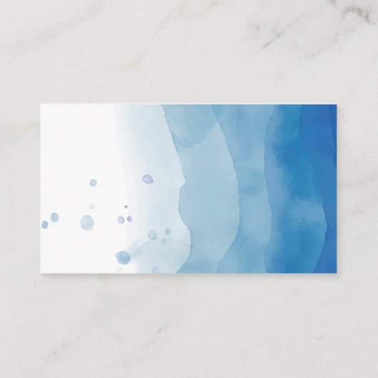 Meerestiere unter dem Windelkreislauf Platzkarte (Rückseite)