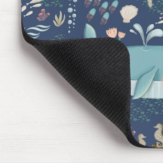 Meerestiere unter der Bezeichnung Monogramm Mousepad (Ecke)