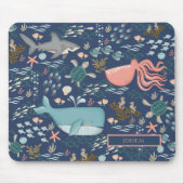 Meerestiere unter der Bezeichnung Monogramm Mousepad (Vorne)