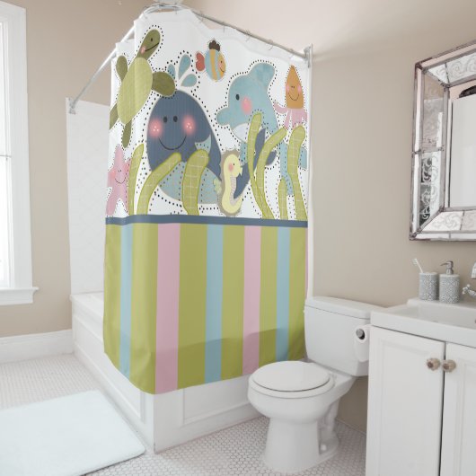 Meerestiere Whale Porpoise Duschvorhang (Beispiel)