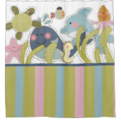 Meerestiere Whale Porpoise Duschvorhang (Vorderseite)