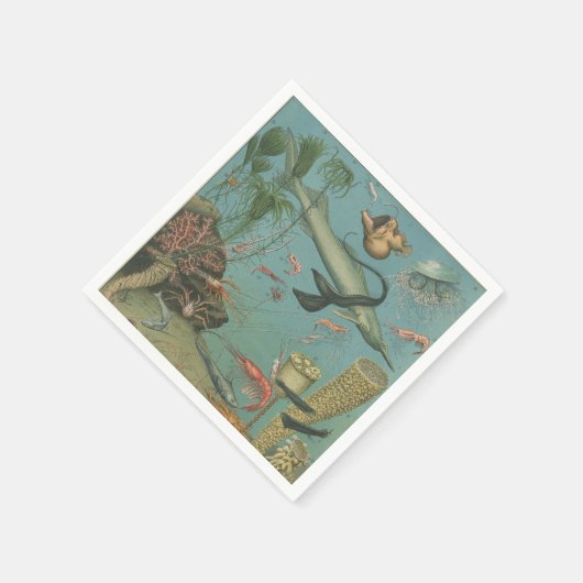 Meerestierisches Party Serviette (Ecke)