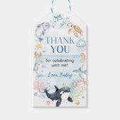 Meerestierkinder unter dem Meer Geburtstag Vielen Geschenkanhänger (Vorderseite)