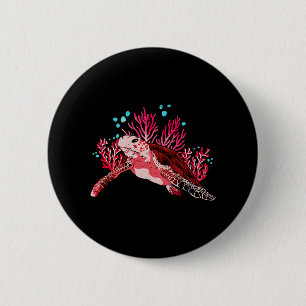 Meerestierliebhaber Geschenk Meeresschildkröte Button