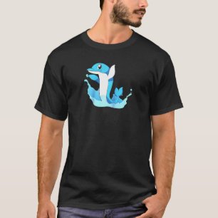 Meerestierwellen Dolphin Raglan Baseball T-Shirt