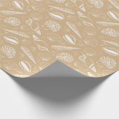 Meerestrand-Muster der Muschel Geschenkpapier (Ecke)