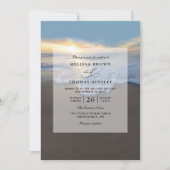Meerestrand Sommerhochzeit QR Code Einladung (Vorderseite)