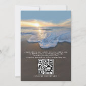 Meerestrand Sommerhochzeit QR Code Einladung (Rückseite)