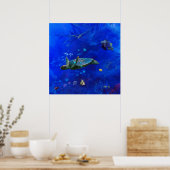 MEERESTURTLE WIND AUF DEM WASSER POSTER (Küche)