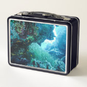 Meeresunterwasser Rotes Meer Korallenriff schwimme Metall Brotdose (Rückseite)