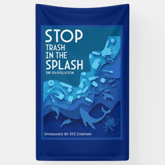 Meeresverschmutzung Banner (Vertikal)
