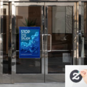 Meeresverschmutzung Fensteraufkleber (Büro Tür)