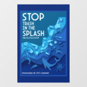 Meeresverschmutzung Fensteraufkleber (Blatt)