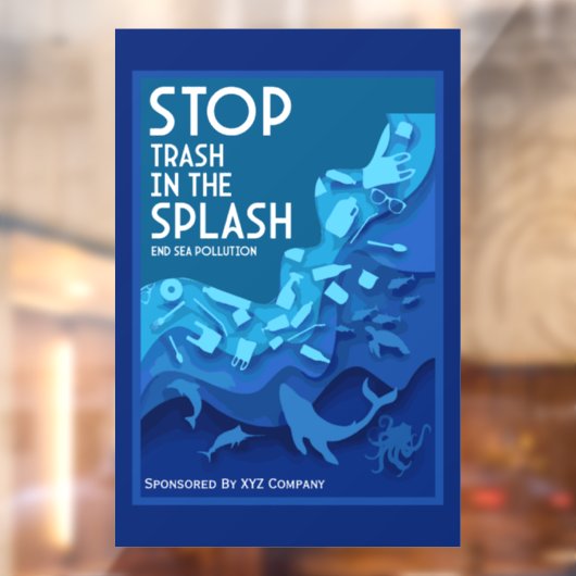 Meeresverschmutzung Fensteraufkleber (Blatt 2)