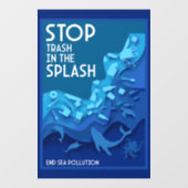 Meeresverschmutzung Fensteraufkleber (Blatt)