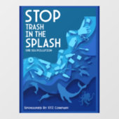 Meeresverschmutzung Fensteraufkleber (Blatt)