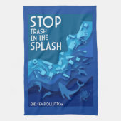 Meeresverschmutzung Geschirrtuch (Vertikal)