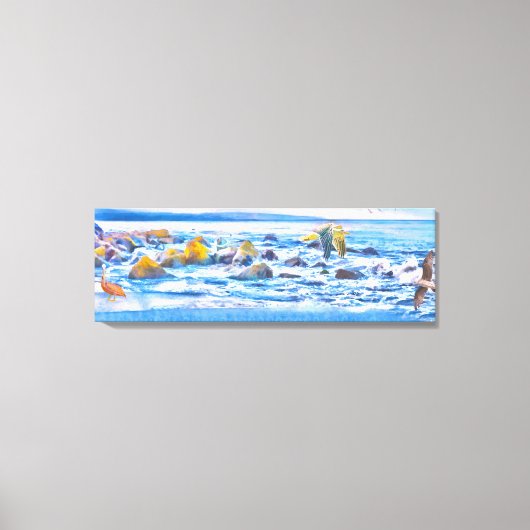 Meeresvögel Meeresschutzgebiet Leinwanddruck (Vorderseite)