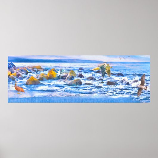 Meeresvögel Meeresschutzgebiet Poster (Vorne)