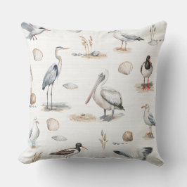 Meeresvögel Weißwurfpilz Kissen