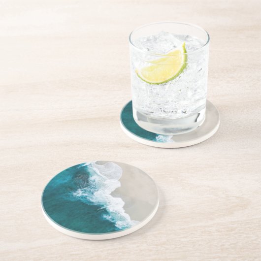 Meereswachse - Malediven-Küste Getränkeuntersetzer (Seite)