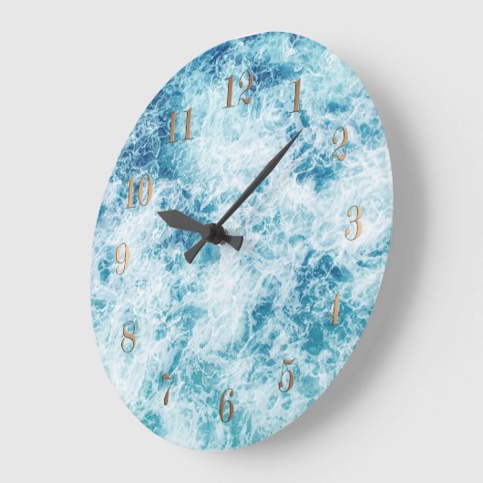 Meereswasser überschwemmt Landschaft Große Wanduhr (Winkel)