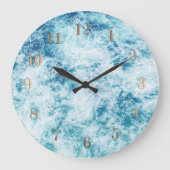 Meereswasser überschwemmt Landschaft Große Wanduhr (Vorderseite)