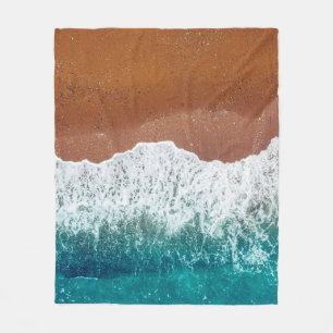 Meereswelle am Sandstrand, Aussicht auf den Hinter Fleecedecke