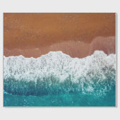 Meereswelle am Sandstrand, Aussicht auf den Hinter Geschenkpapier (Flach)