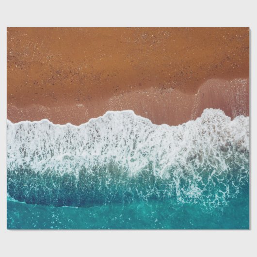 Meereswelle am Sandstrand, Aussicht auf den Hinter Geschenkpapier (Flach)