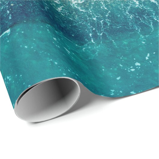 Meereswelle am Sandstrand, Aussicht auf den Hinter Geschenkpapier (Rolleneckpunkt)